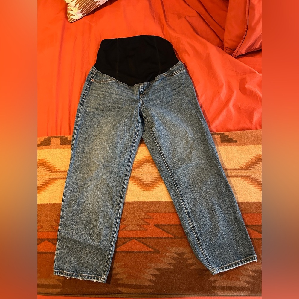 Isabel by Ingrid & Isabel Vintage Straight Panel Maternity Jeans | 6